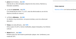 Vuelos rumbo al sol de invierno ida y vuelta desde 22€