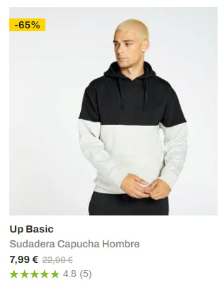 Sudaderas desde 3,59€ en Sprinter