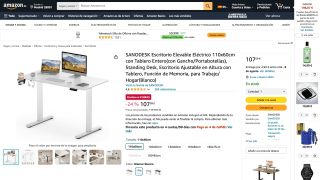 Escritorio Elevable Eléctrico SANODESK por 107,09€