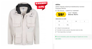 Chaqueta para Hombre adidas Originals Adventure por 59.99€