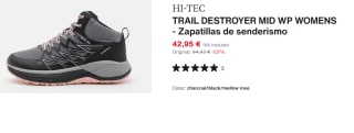 Botas de Senderismo para Mujer HI-TEC TRAIL DESTROYER por 36.51€