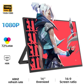 Monitor portátil de 14 pulgadas, 1080P, 1920x1080, 16:9, IPS por 51,61€