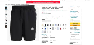 Shorts Adidas Aeroready Essentials Chelsea 3-Stripes Hombre por solo 14,49€