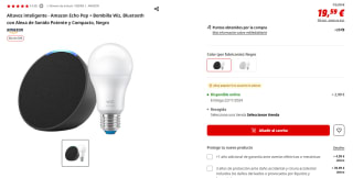 Altavoz inteligente Amazon Echo Pop + Bombilla Wiz por 19,59€