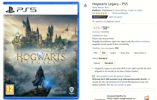 Hogwarts Legacy PS5 en Xbox one voor €36,10 bij Amazon, p.s.