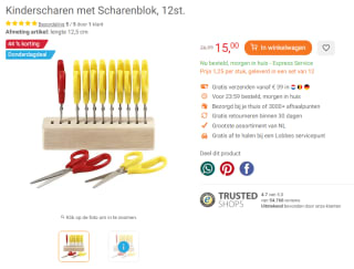 Kinderscharen met Scharenblok, 12st. voor €15 bij Lobbes