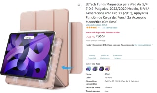 JETech Funda Magnética para iPad Air 5/4 a $199 en Amazon