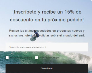 -15% descuento para tu primera compra en Billabong