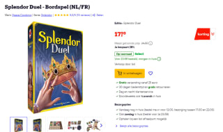 Splendor Duel bordspel voor €17,99 bij Bol