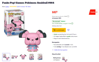 Funko Pop! Games: Pokémon: Snubbull #964 voor €10,22 bij Bol.