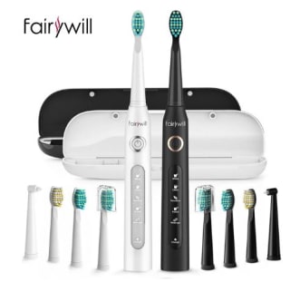 2 Cepillo de dientes eléctrico con estuche y 5 cabezales por 15,60€