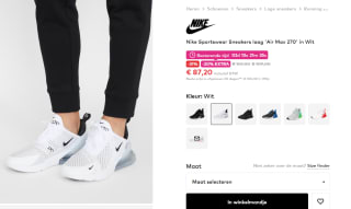Nike airmax 270 wit voor €87,20 bij About You