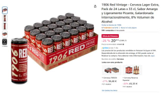 1906 Red Vintage Cerveza Lager Extra, Pack de 24 Latas x 33 cl por 20,29€