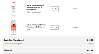 Alles van L'Oréal Paris, Garnier en Men Expert 1+1 gratis bij Kruidvat