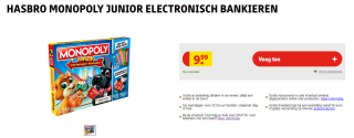 Monopoly Junior Elektronisch Bankieren - Bordspel voor €9,99 bij Kruidvat