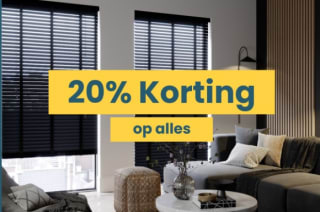Minimaal 20% korting op alles bij 123jaloezie