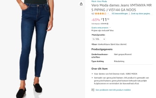 Damesjeans Vero Moda voor €11,19 bij Amazon