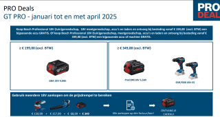 Gratis accu bij aanschaf van een Bosch 18V artikel bij Bol