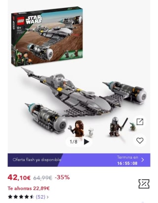 LEGO Star Wars 75325 Caza Estelar N-1 de The Mandalorian por 30,10€.