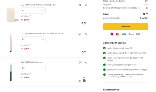 2+1 gratis op Hema LED kaarsen
