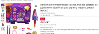 Barbie Color Reveal Peinados Lazos por 9,99€