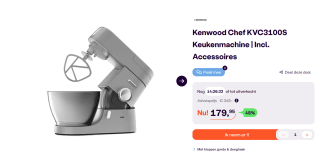 Kenwood Chef Keukenmachines voor €179,95 bij Ibood