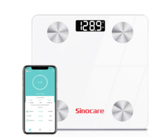 Báscula inteligente de composición de grasa corporal con pantalla LED por 8,20€