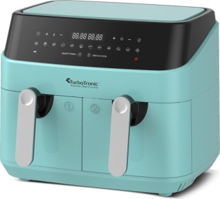 TurboTronic DAF5 Dubbele Airfryer XXL - €87 - Heteluchtfriteuse - 9 Liter - Turquoise