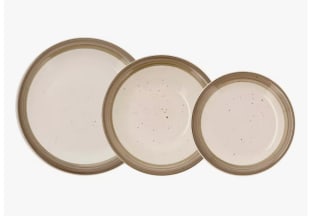 Vajilla Cerámica 18 Piezas bicolor por 17,99€