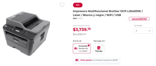 Impresora Multifuncional Brother por $3,739 en Office Depot