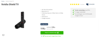Nvidia Shield TV 8GB voor €119 bij Paradigit