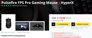 HyperX Pulsefire FPS Pro Grey voor €19,98 bij Game Mania
