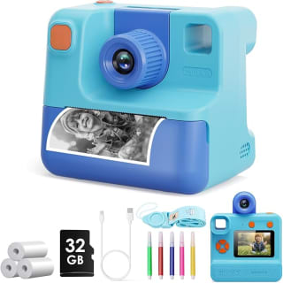 Camara Fotos Infantil Instantanea 1080P, con Tarjeta SD de 32GB,Bolígrafos de Colores y Papel de Impresión por 16,11€