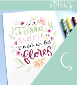 Plantilla lettering Rubio gratis en descarga