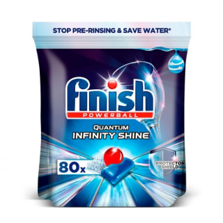 80 pastillas lavavajillas Finish Powerball Quantum Infinity Shine por 9,99€