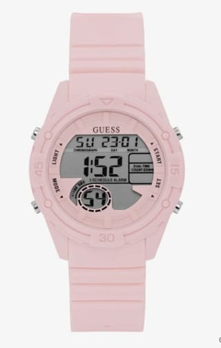 Reloj digital de silicona color rosa pastel marca Guess por 49€