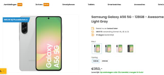 Samsung Galaxy A56 5G, 128GB opslag Grijs voor €353 bij Phonemarket