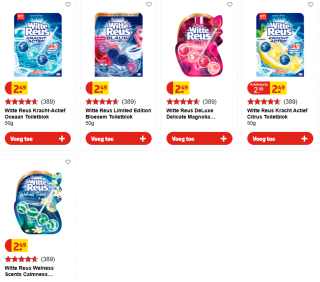 Witte Reus toiletblokken 9 voor €9,79 bij Kruidvat