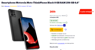 Motorola ThinkPhone 8GB / 256GB voor €269 bij Bol