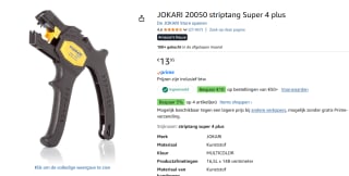 JOKARI 20050 striptang Super 4 plus voor €13,95 met Amazon prime