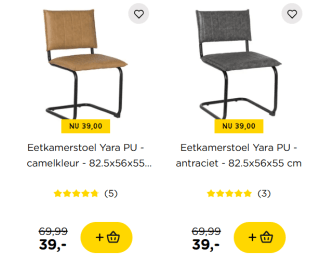 Eetkamerstoel Yara PU voor €39,99 bij de Xenos