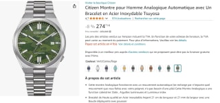 Montre Analogique Citizen Tsuyosa Automatique à 274,71€