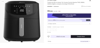 Freidora de Aire sin Aceite 7,6L Cecotec Cecofry Absolute 7600, 2000W por 84.99€