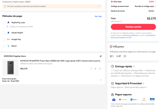 ROMOSS PEA40PRO Power Bank 40000mAh 65W por solo 32,17€