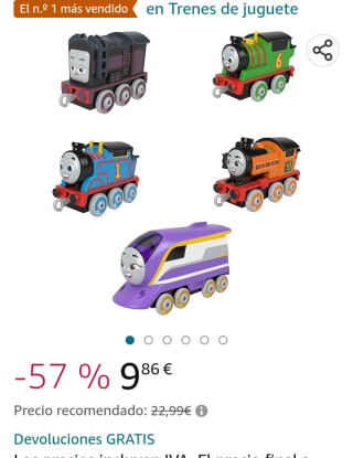 Thomas & Friends Pack de 5 Trenes por 9,86€.