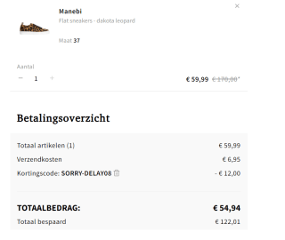 Manebí dames leopard sneakers voor €47,99 bij Otrium