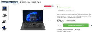 Lenovo V15 G3 15.6 FullHD voor €399,95 bij Groenendalit