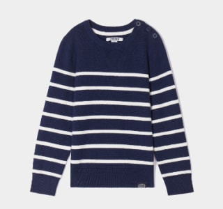 Pull col rond marinière Creeks à 7€