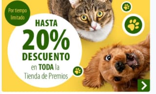 Hasta 20% descuento en la tienda de premios zooplus