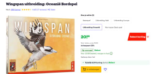 999 Games Wingspan: uitbreiding Oceanië Bordspel voor €20,99 bij Bol.com